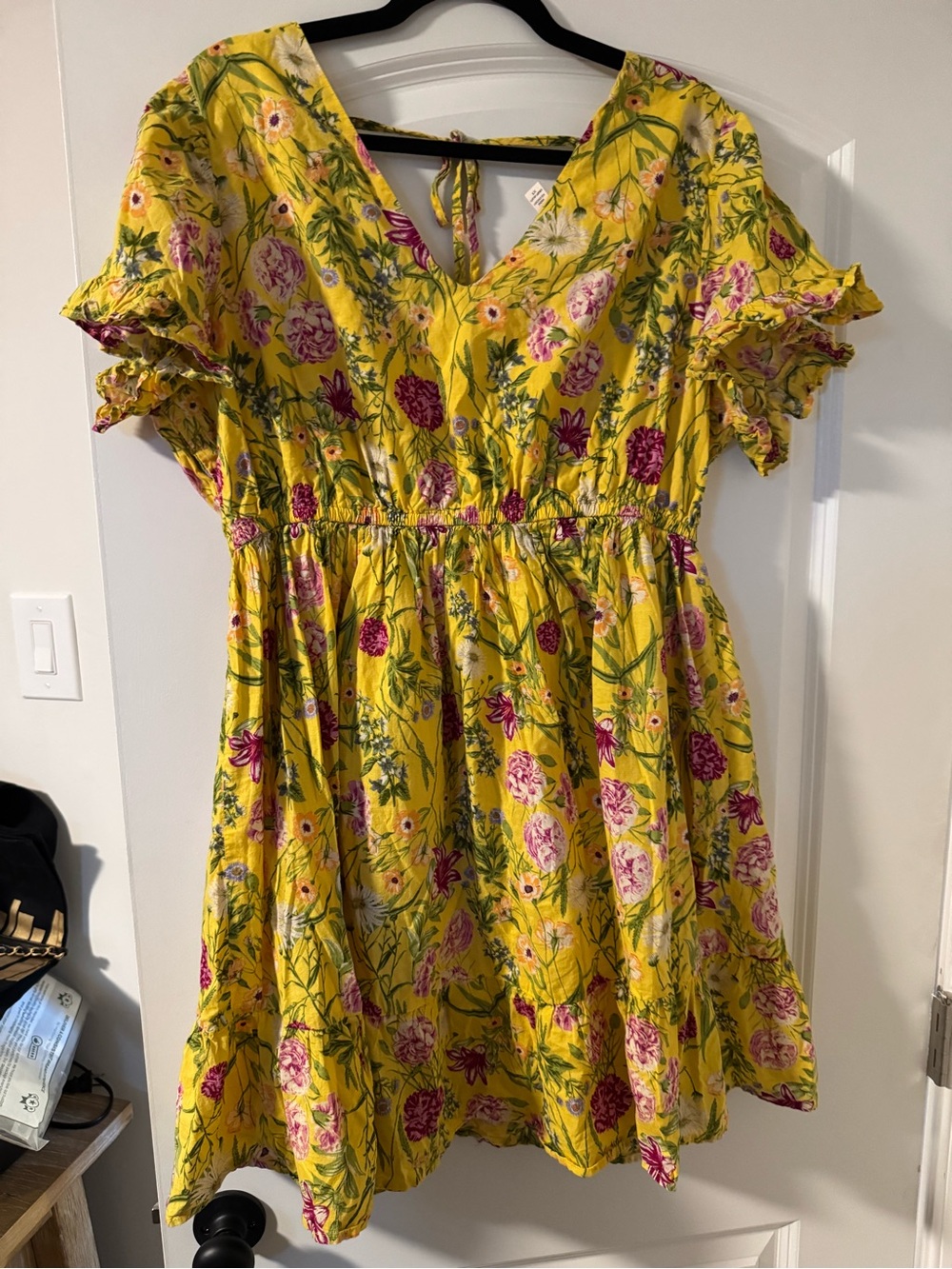 Terra & Sky Yellow Floral Mini Dress